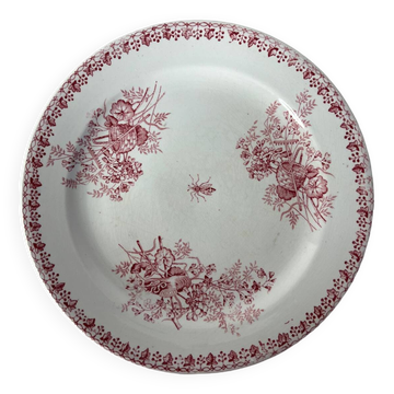 Plat de présentation rond, terre de fer, Onnaing Moisson