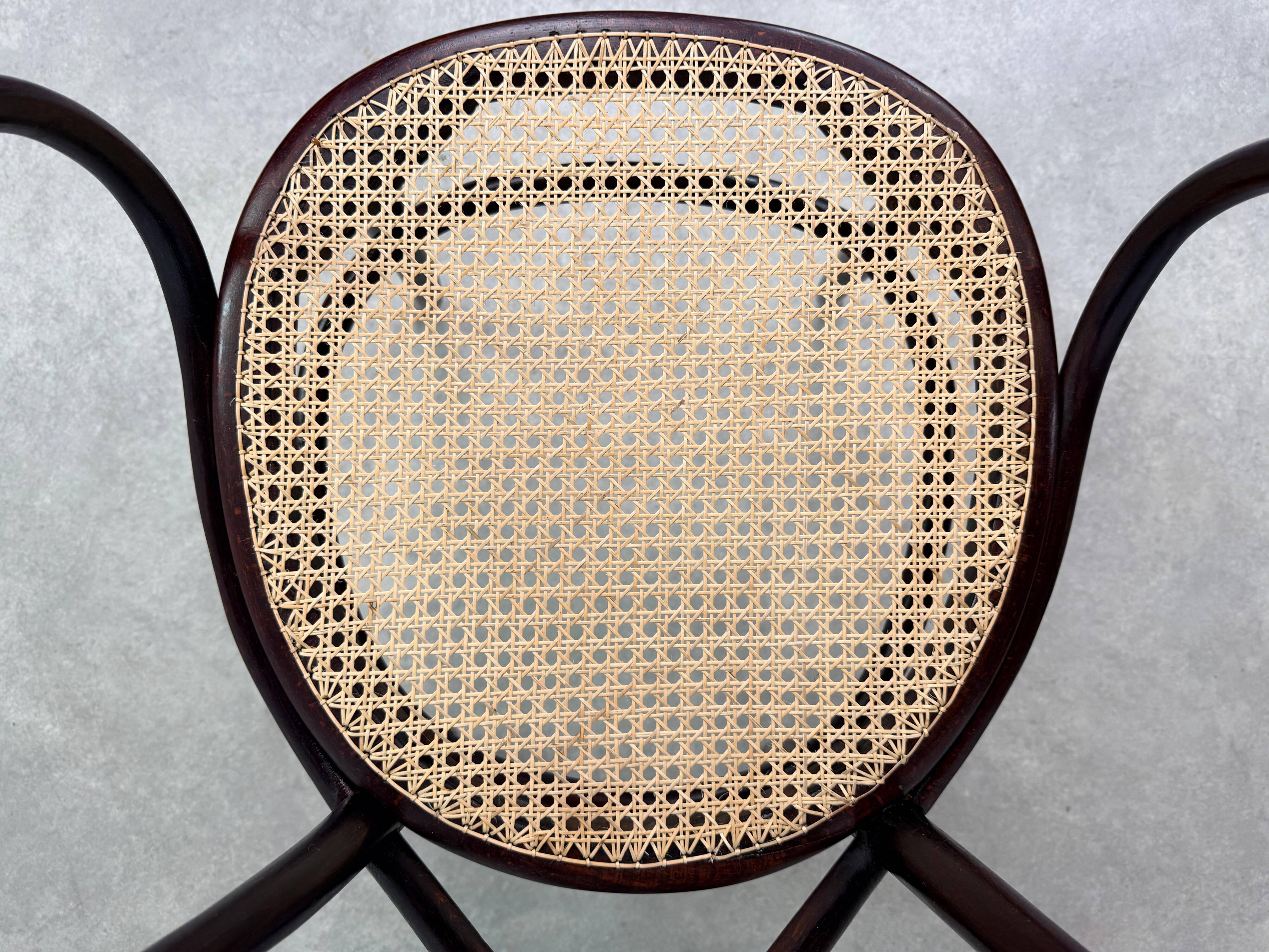 "Angel Back" armchair in bent wood no. 19 by Thonet