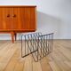 Black metal magazine rack Design attributed to François Arnal for Atelier A Made in France 1970