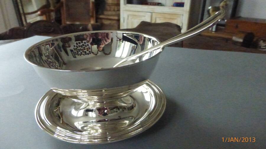 Sauce boat and serving spoon