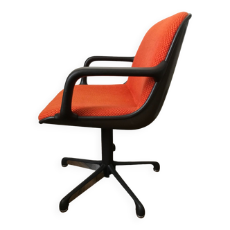 Fauteuil de bureau vintage orange pour Comforto 1980