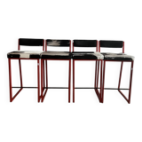 Set of 4 'Cowskin' stools (seat height 66cm)