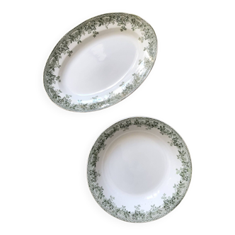 Pair of dishes in Saint Amand & Hamage earthenware