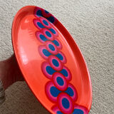 Guzzini orange plate, Ornella Noorda, 1970 design