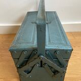 Blue metal toolbox