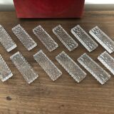 12 Baccarat crystal knife holder