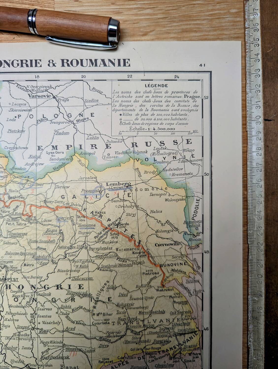 Imprimée en 1900, Autriche-Hongrie et Roumanie.