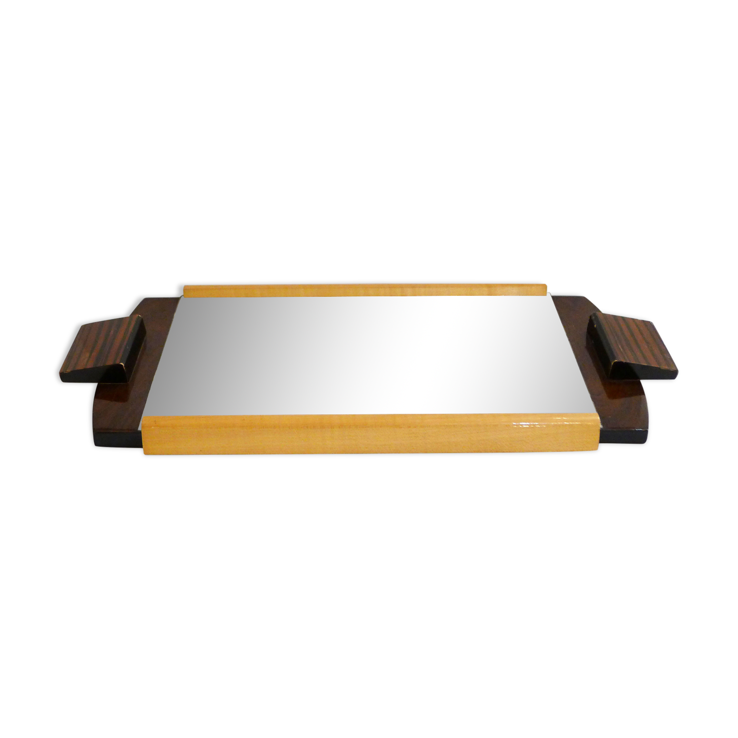 Two-tone art deco mirror tray