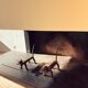 Paire de chenets de cheminée en fer forgé- edouard schenck 1950s