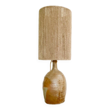 Grande lampe en grès et corde