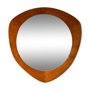 Miroir encadré en bois
