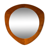 Mirror framed in Campo walnut wood and Graffi Italia Anni '50