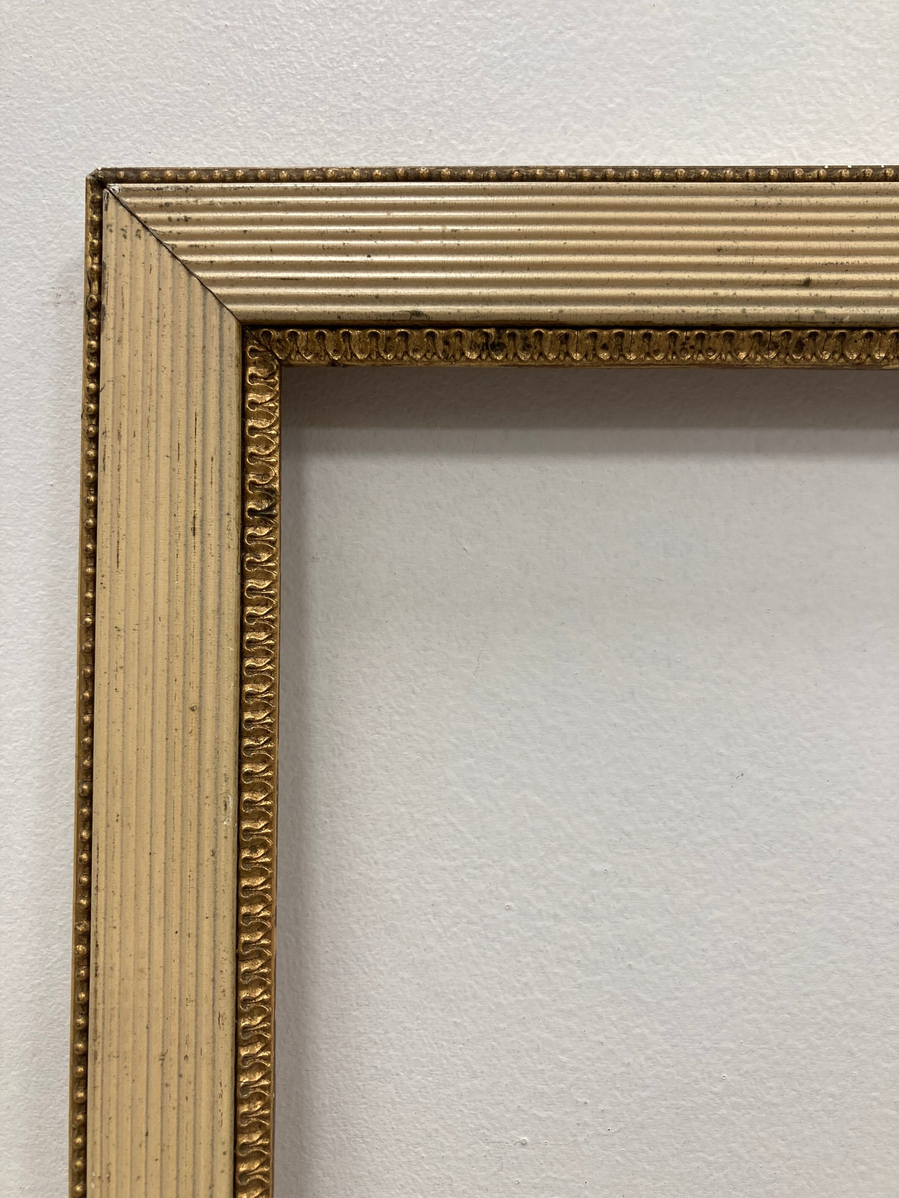 Vintage cream and gold frame
