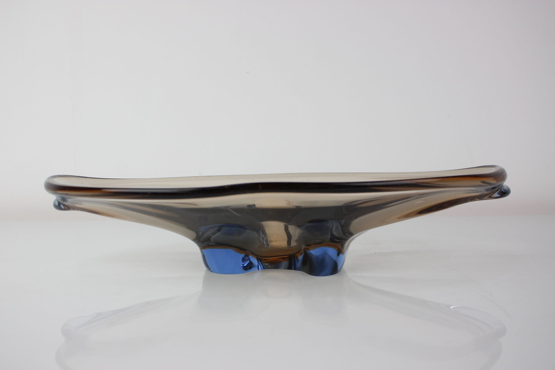 Mid-Century Art Glass Bowl by Zelezno Borske Sklo, 1960's