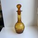 Amber carafe in molded and blown glass 50s