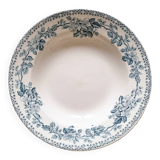 Deep iron earthenware plate, Saint Amand, Guadeloupe model