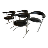 Set of 4 "Airport Model 037" chairs by Geoffrey Harcourt for Hans Kaufeld, 1960s