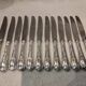 12 silver-plated table knives by Christofle Marly, 24.6cm