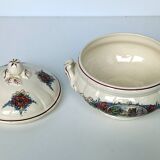Earthenware tureen from sarreguemines obernai model illustrated by henri loux