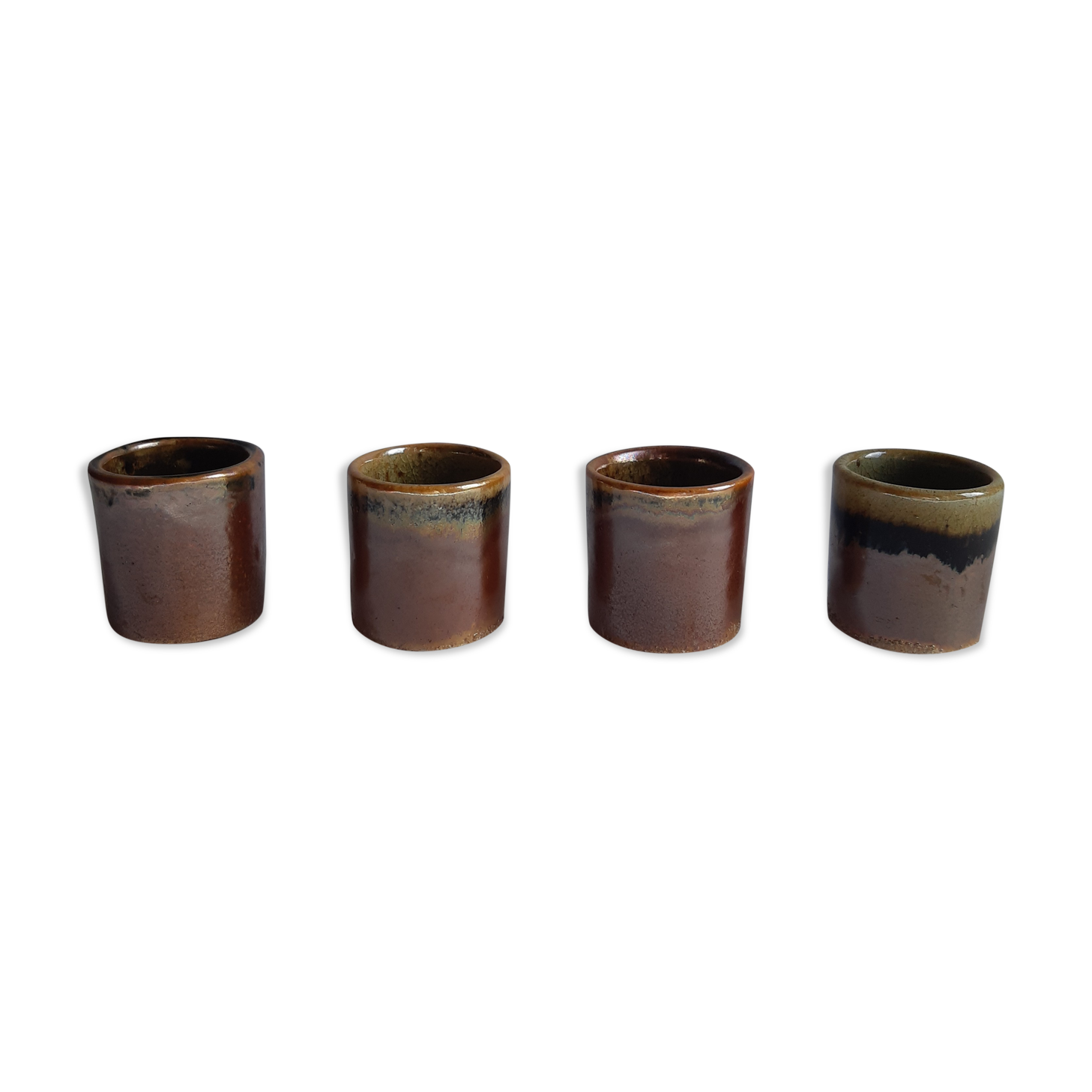 Set of 4 vintage sandstone coquetiers