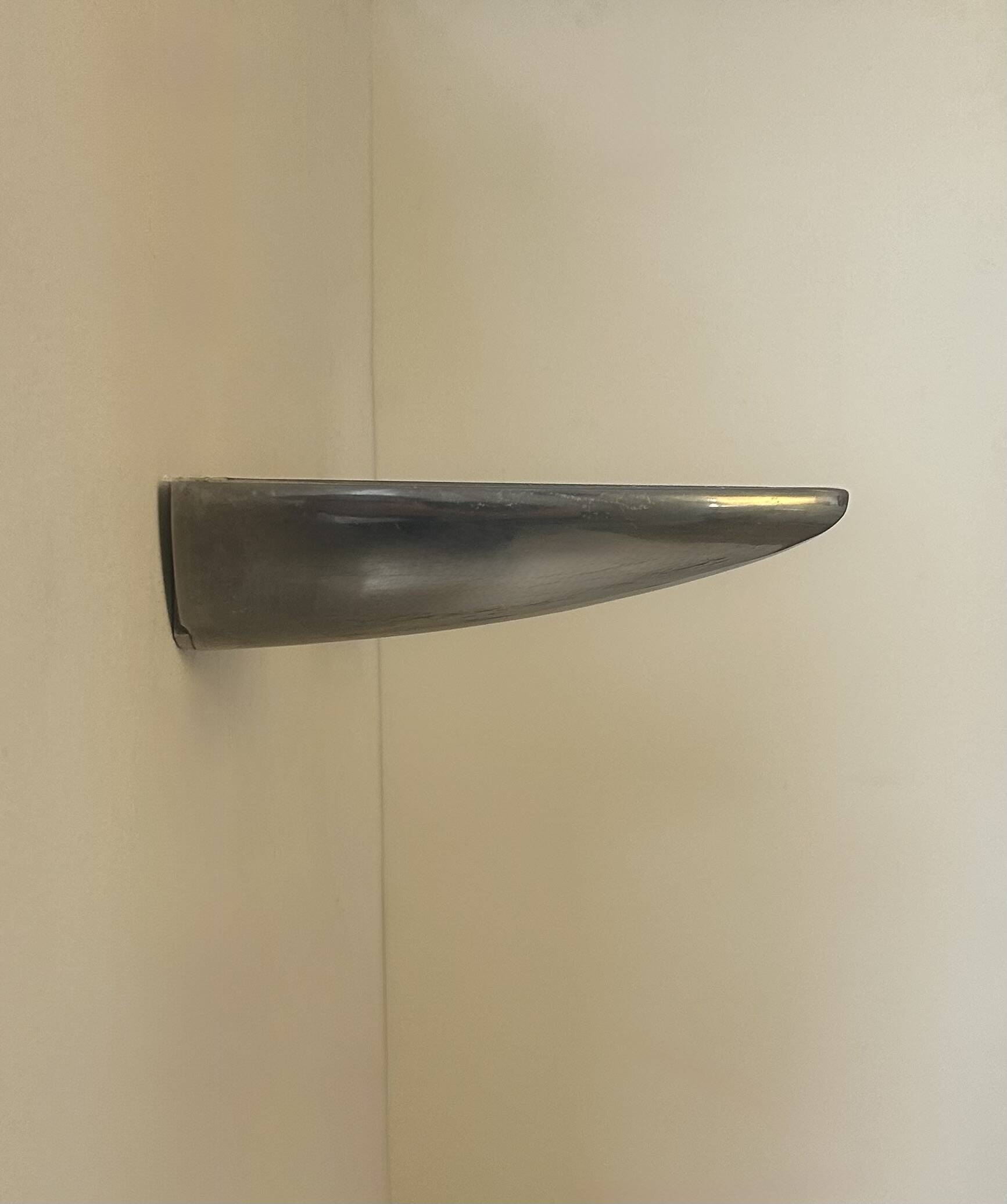 Pair of vintage wall lights, cast aluminum, France, 1980