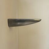 Pair of vintage wall lights, cast aluminum, France, 1980