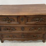 Louis XIV style chest of drawers in solid oak, 18th century