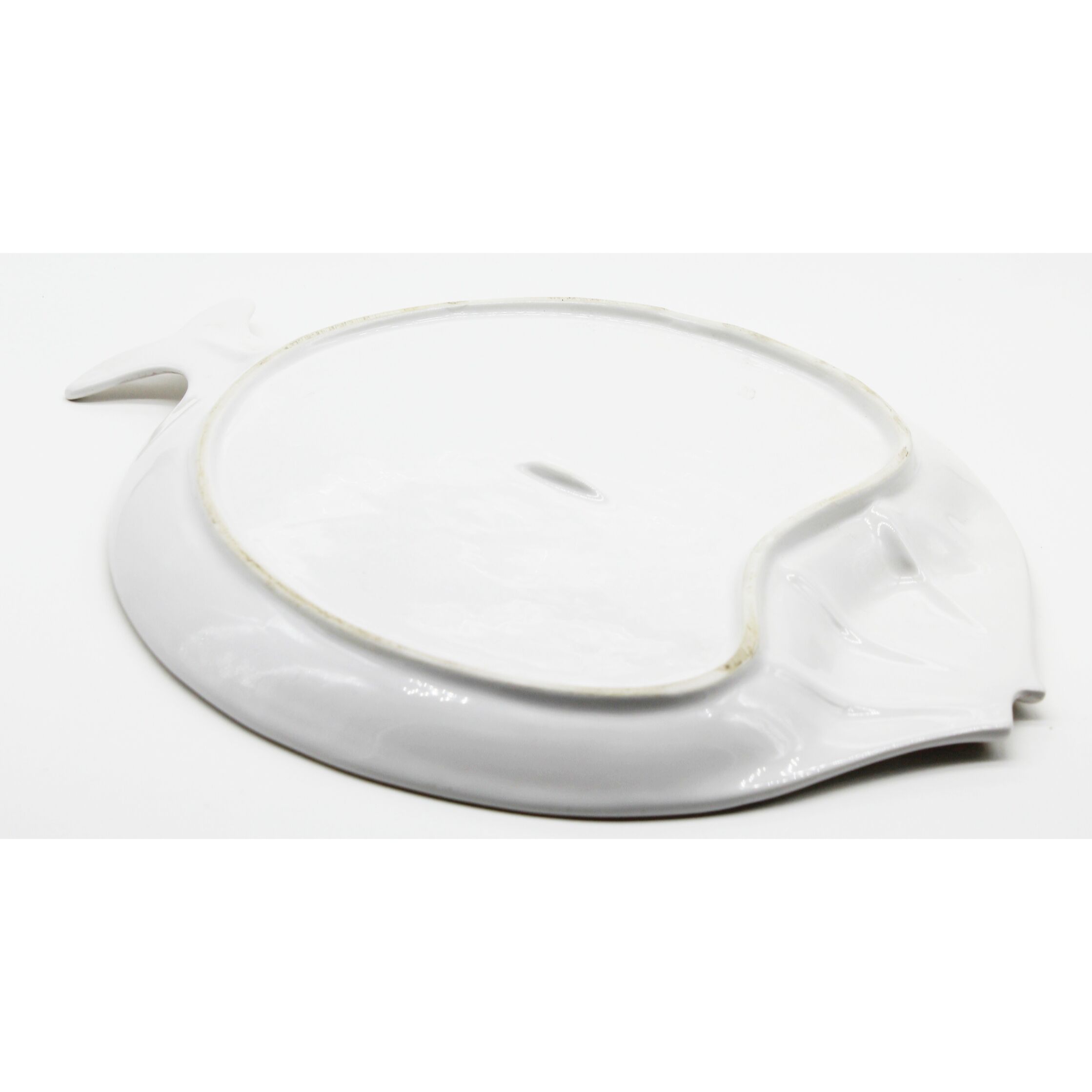 Large dish white ceramic fish