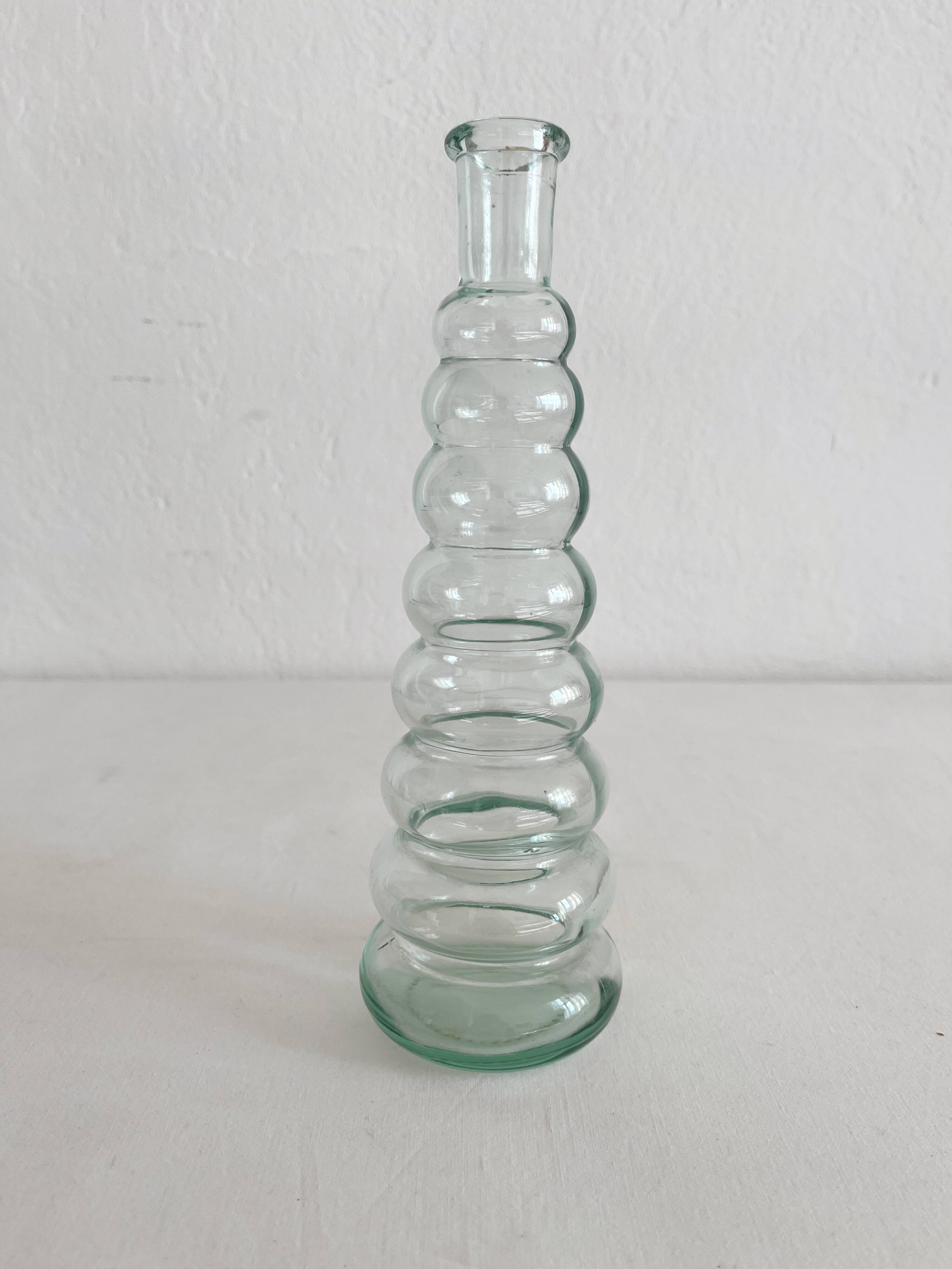 Vintage glass soliflore bottle vase