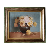 Huile sur toile " Bouquets de roses " signé Charles Liebert