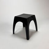 Italian fiberglass black stool, 1960s