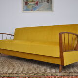 Yellow sleeper sofa 1960s