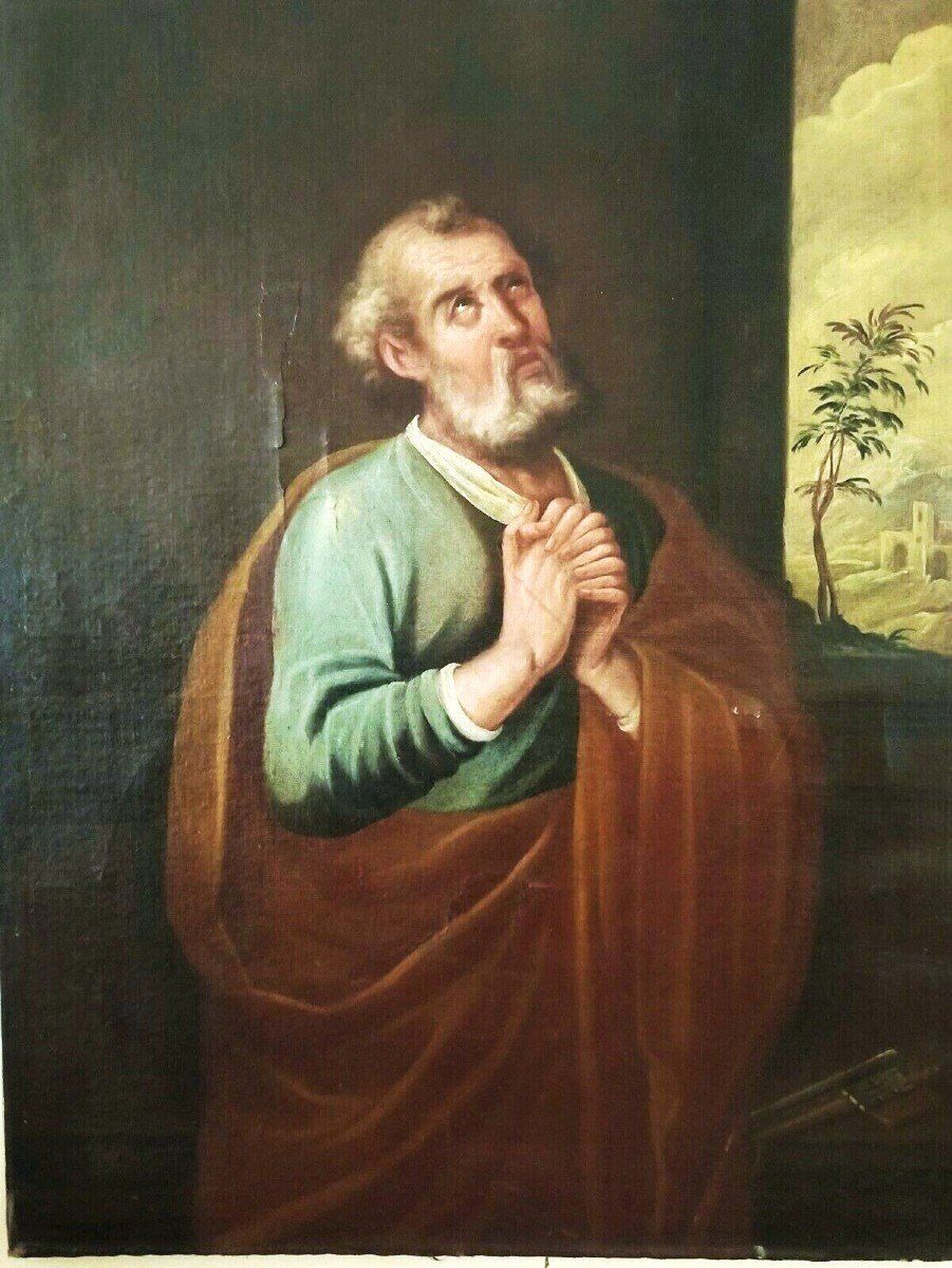 tableau ancien de Saint Pierre, XVIIe siècle
