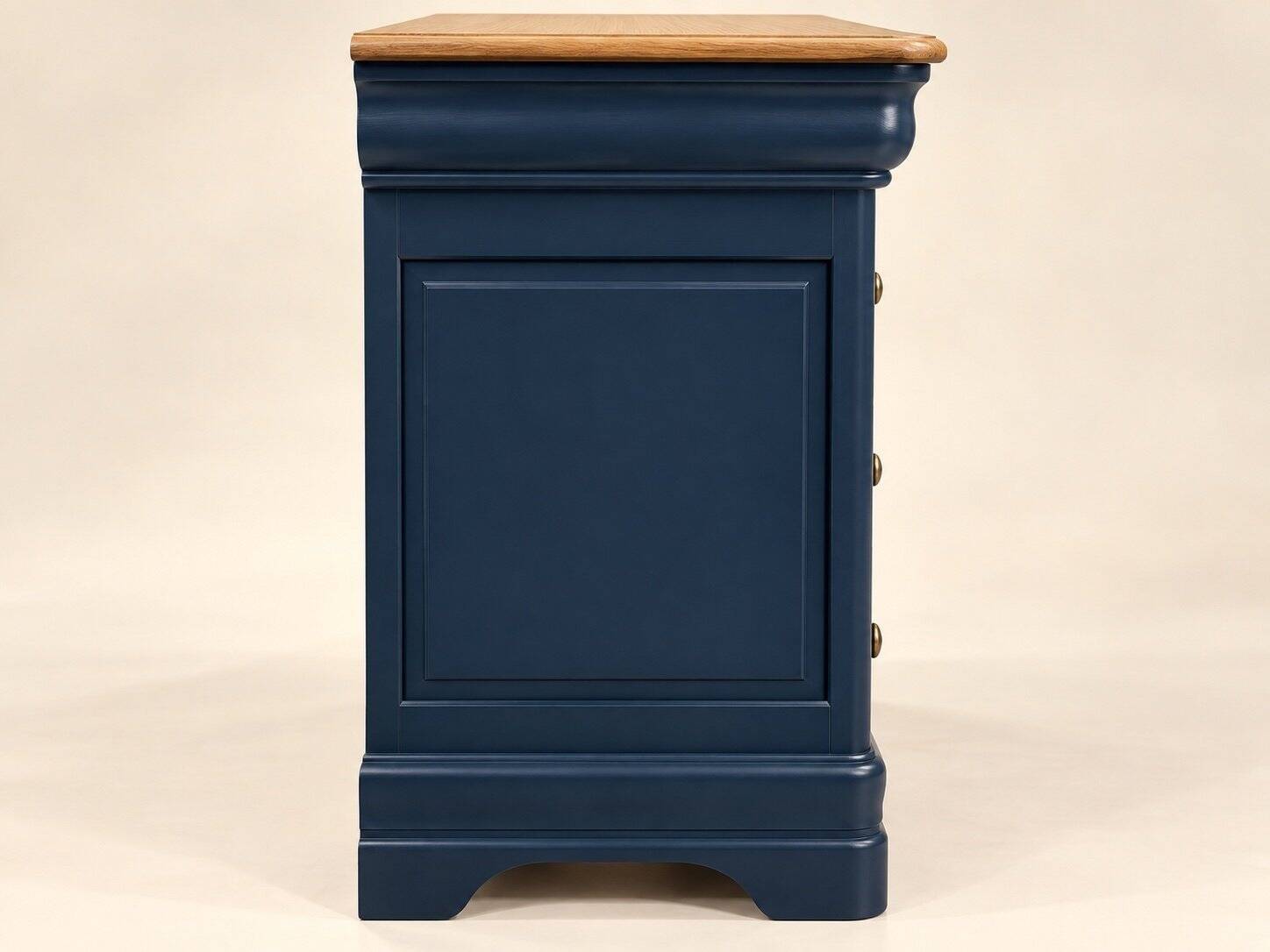 Commode with 3 drawers in Louis-Philippe style – Solid cherry wood – Versailles parquet top