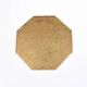 Old golden octagonal mirror, in brass