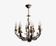 Lustre végétal en métal doré, 1960