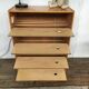Shoe cabinet in light wood year 1960 vintage