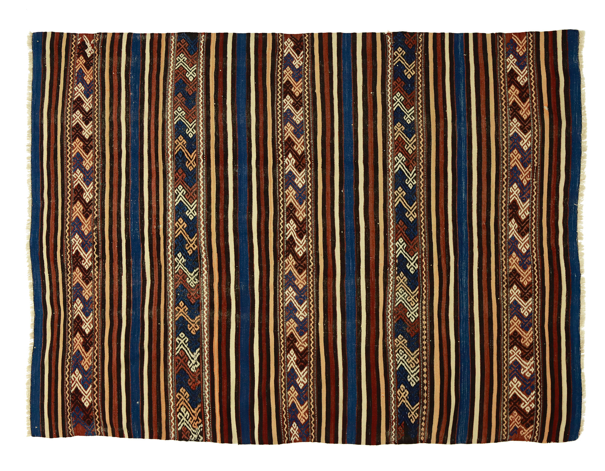 Anatolian handmade kilim rug 186 cm x 144 cm