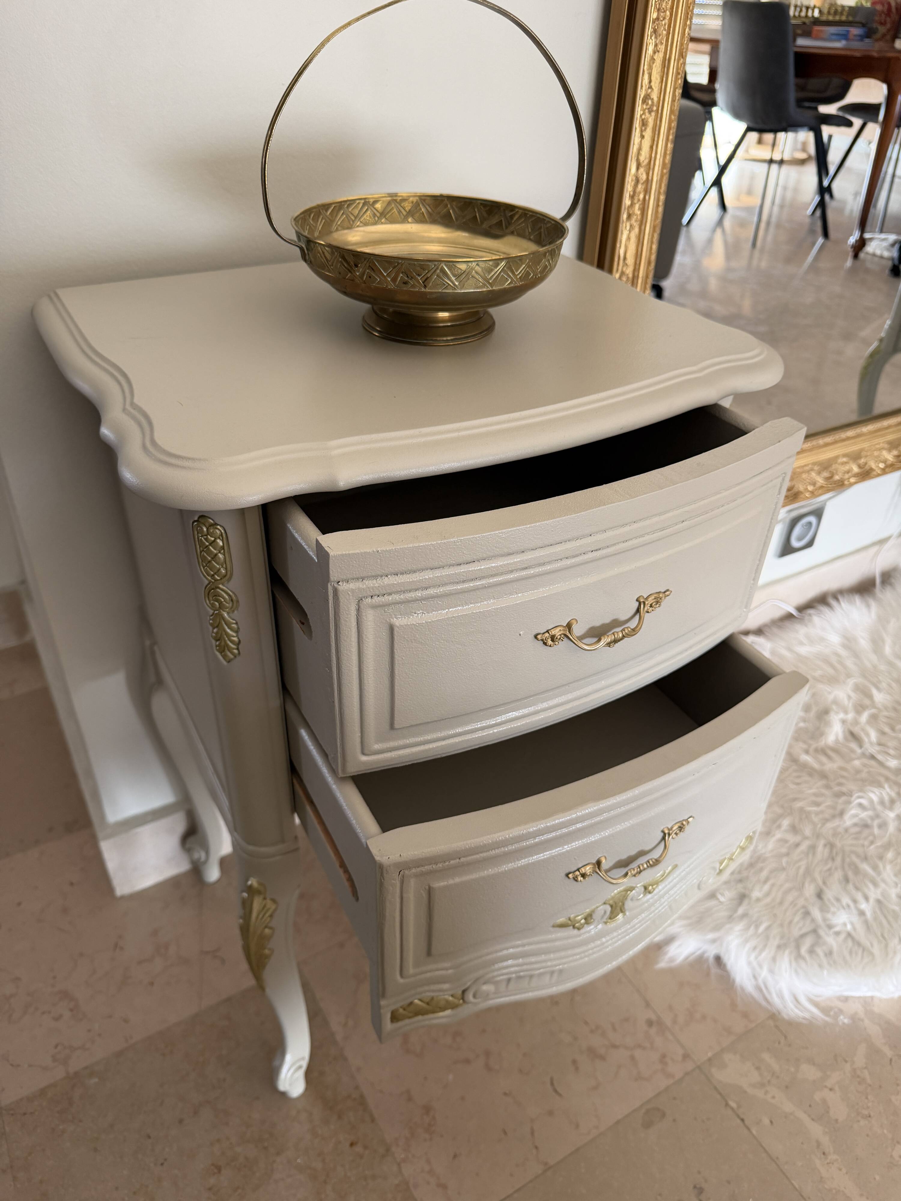 Renovated Louis XV style bedside tables - Elegance & character