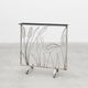 Art Deco Wrought Iron Plant Stand with Heron and Bulrushes, France, Circa 1