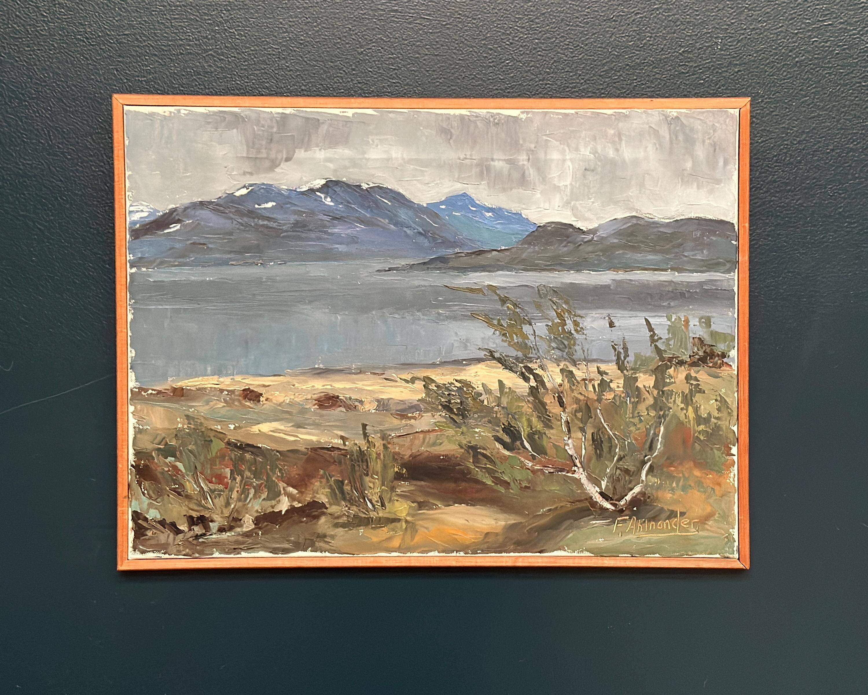 Swedish Oil on Canvas – “Sommardag” by John Fritz Ahlnander