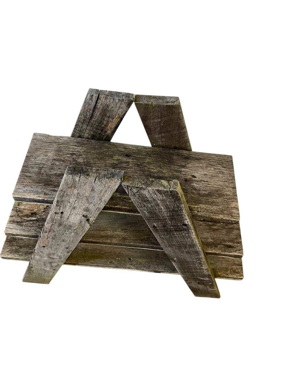 Multi-level vintage wooden support / freestanding shelf / plant table