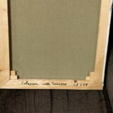 Oil painting on canvas "Breakfast on the Terrace" by Franco Prayer (1924) 58 x 48 cm