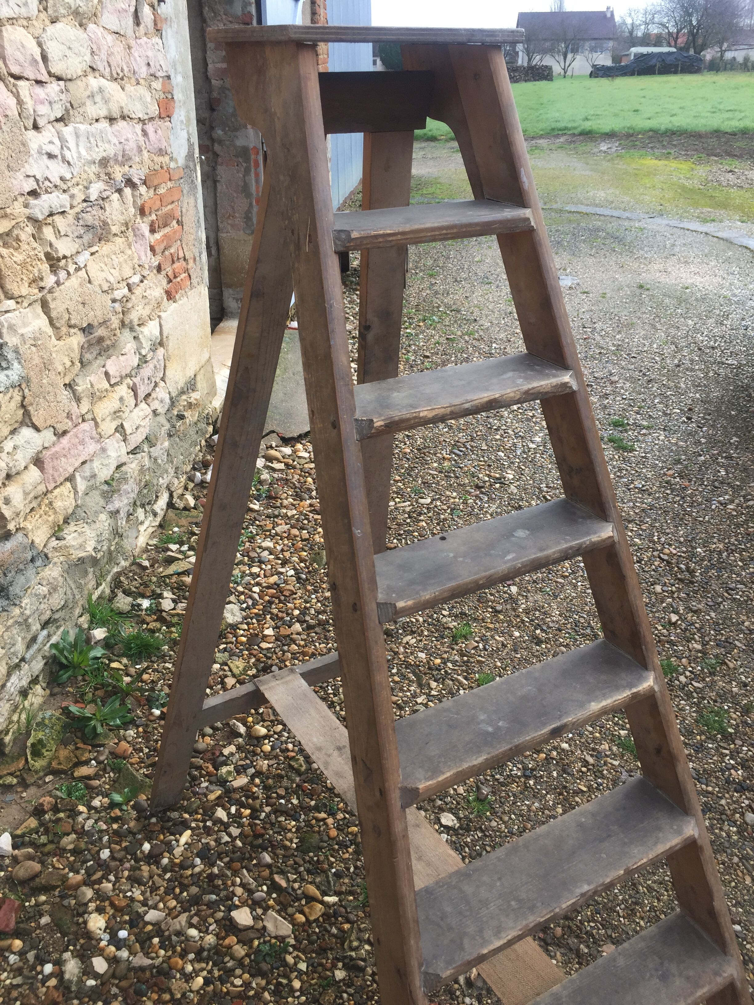 Wooden stepladder