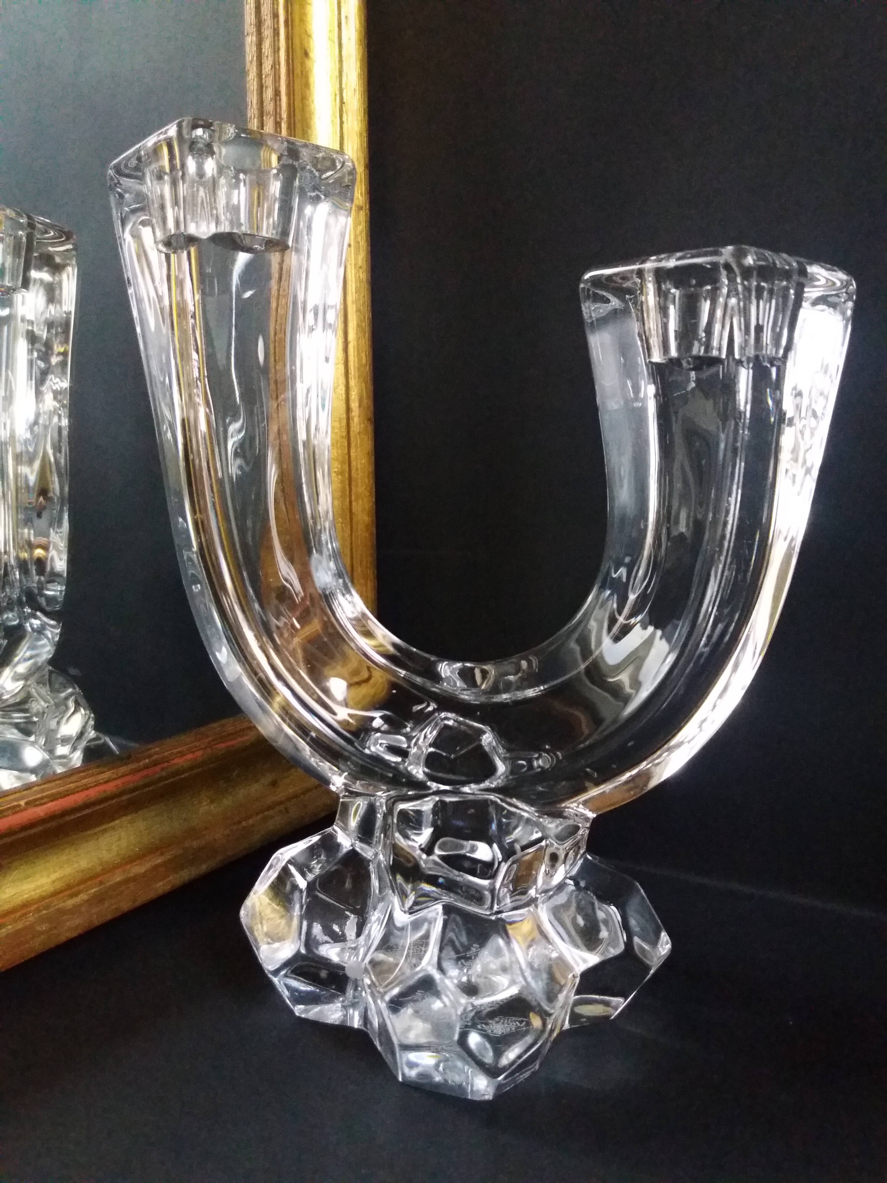 Pair crystal chandeliers