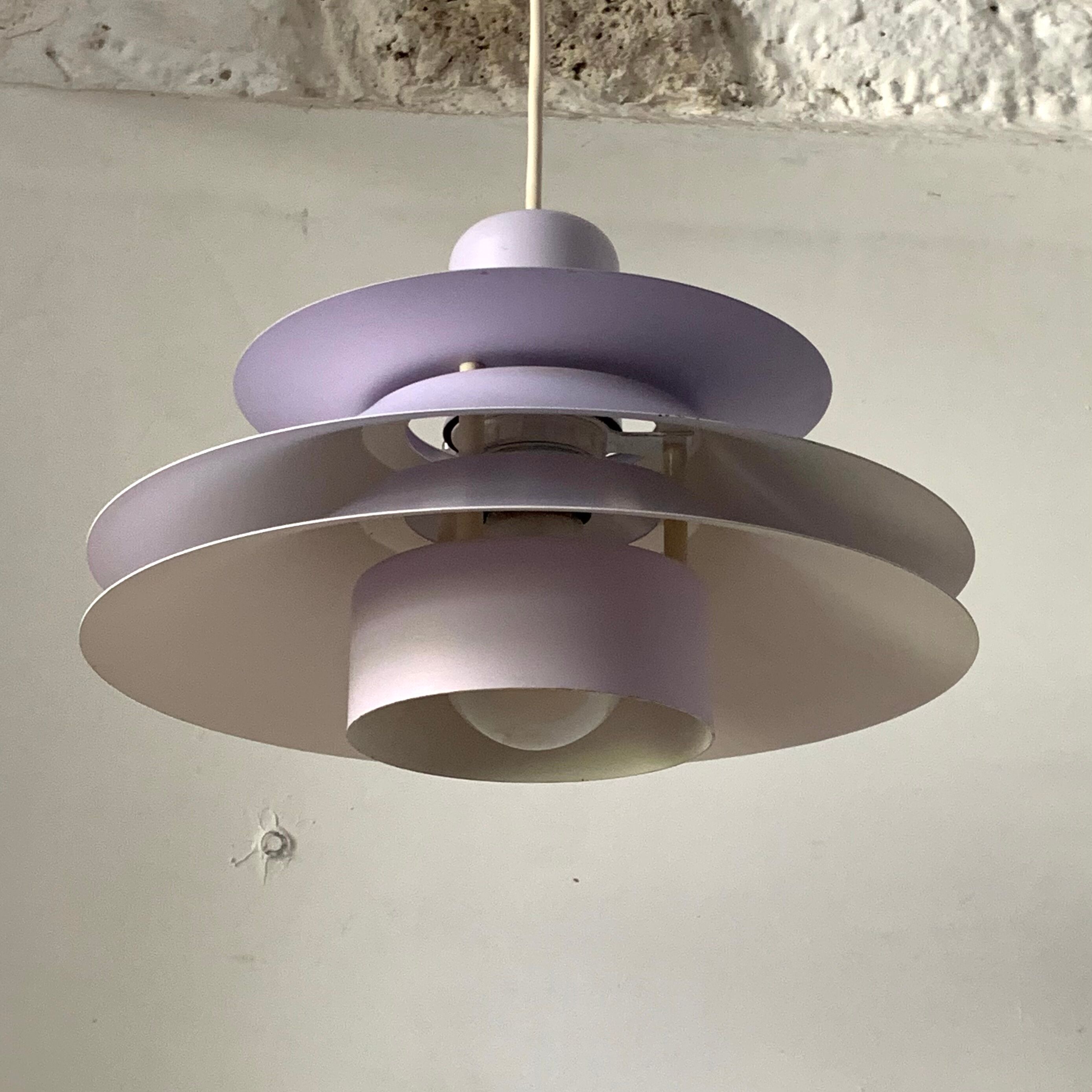 Danish vintage horn lighting metal suspension Horn Lighting