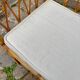 1960s beige rattan and cotton bench