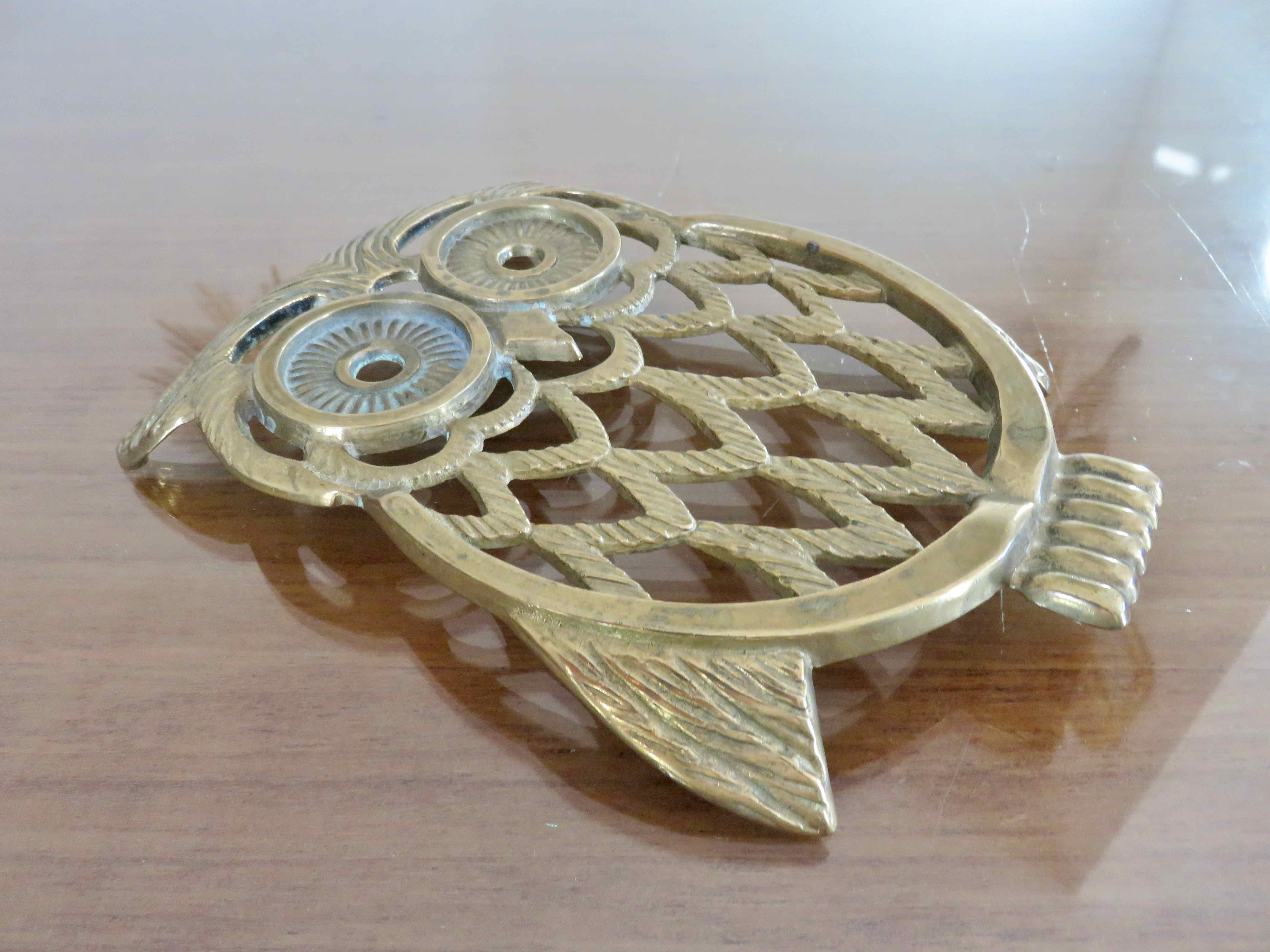 Brass trifle "hibou" in the 70s