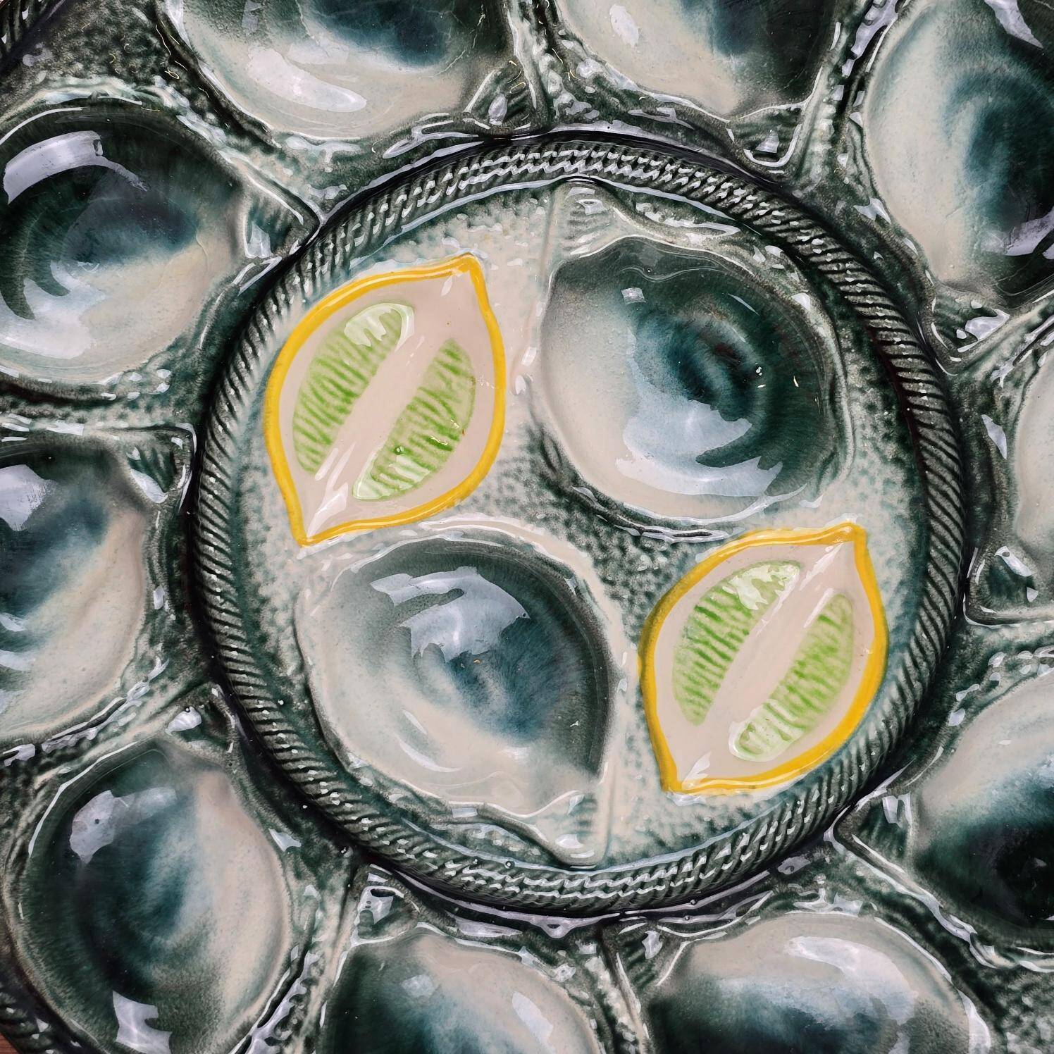 Large oyster dish – St Clément France – Ø37.5 cm