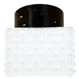 Vintage Square Milk Glass Wall or Ceiling Light, 1970s